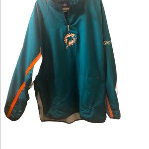 Reebok/NFL Miami Dolphins 1/4 zip windbreaker 2XL